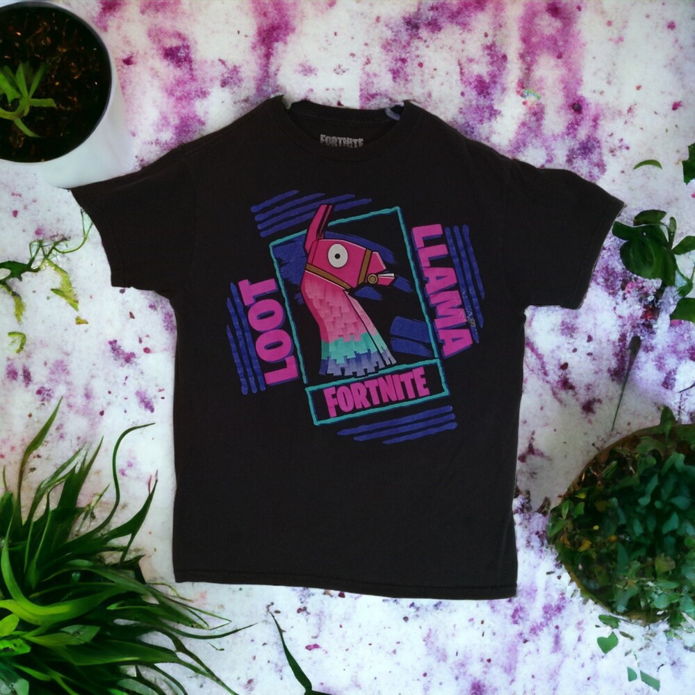 Fortnite Mad Engine Loot Llama T Shirt Boys Large 10/12